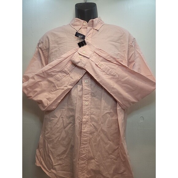 Crown & Ivy Men XL Button Down Peach Collar Long Sleeve Business Classic Fit - Picture 2 of 8